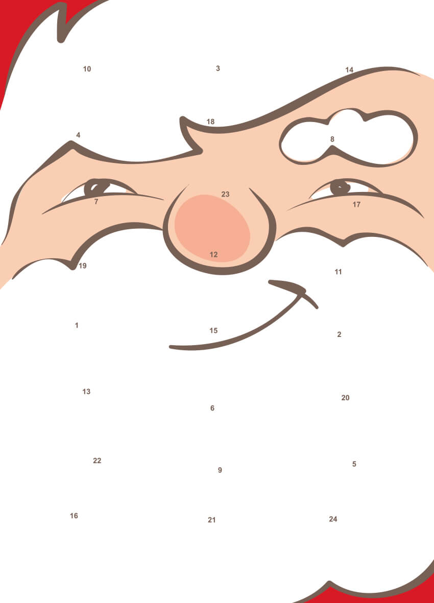 Werbeeinleger Adventskalender - personalisierbares STANDARDMOTIV – M100 Santa Smile