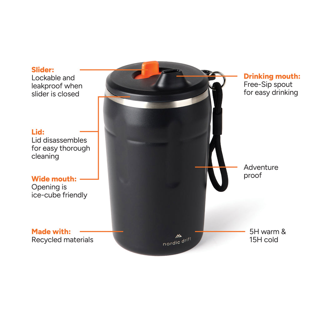 Nordic Drift Trail verschließbarer RCS Mug 350ml – Ansicht 2