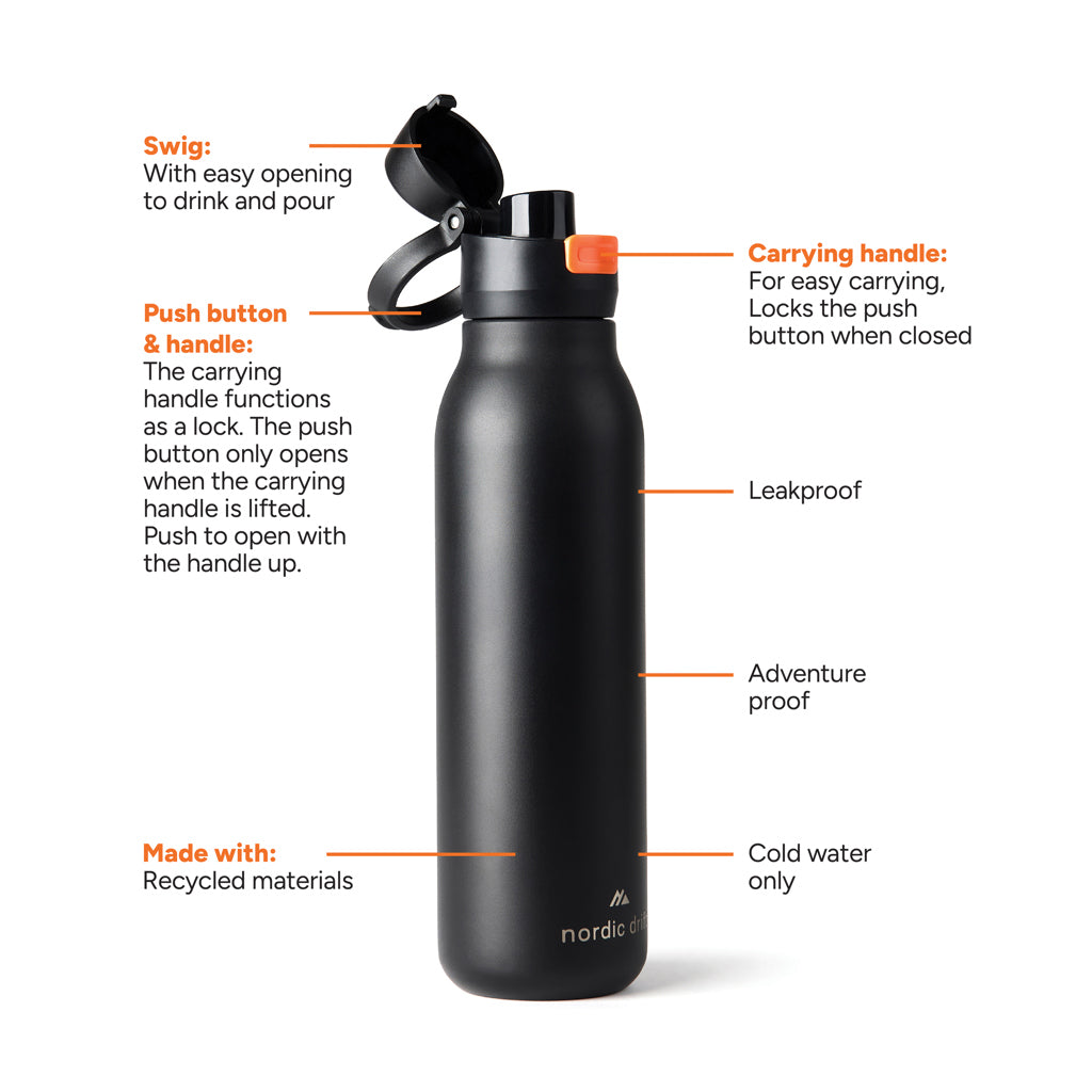 Nordic Drift Trail einwandige RCS Wasserflasche 750ml – Ansicht 2