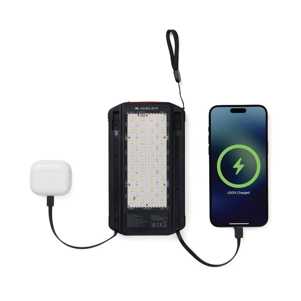 Nordic Drift Titan 10.000mAh Solar Powerbank with 3 Panels – Ansicht 3