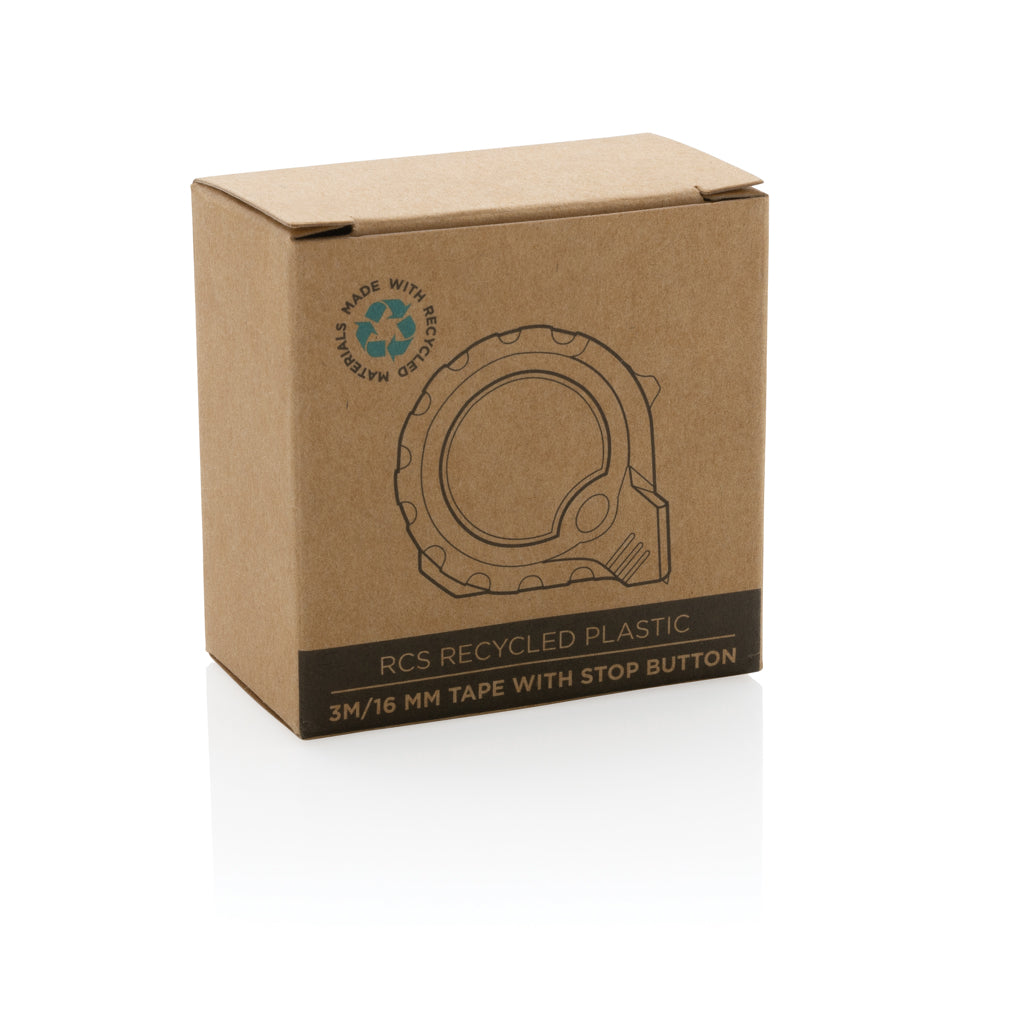 3m/16mm Maßband mit Stop-Taste aus RCS recycelt. Kunststoff – Ansicht 6