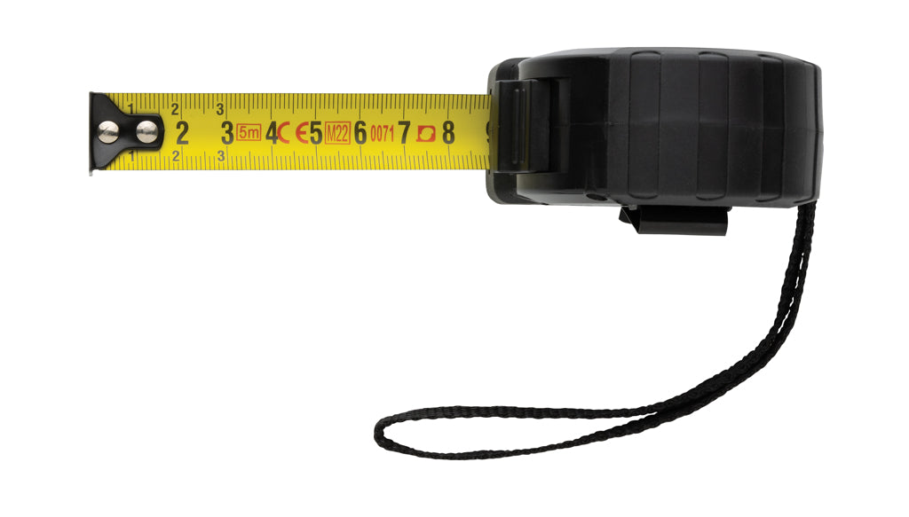 5m/19mm Maßband mit Stop-Taste aus RCS recycelt. Kunststoff – Ansicht 4