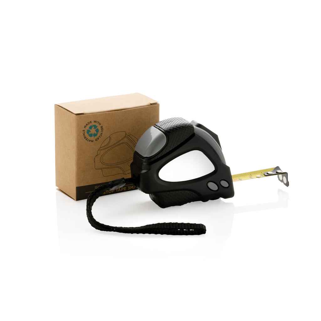 Auto-Stop-Maßband aus recyceltem Kunststoff, 3m/16mm – Ansicht 3