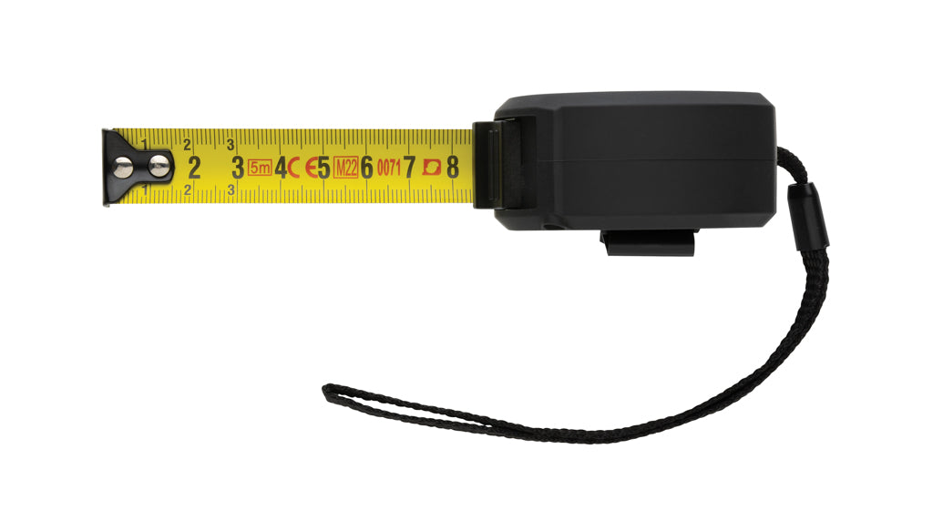 5m/19mm Maßband aus RCS recycelt. Kunststoff & Bambus – Ansicht 5