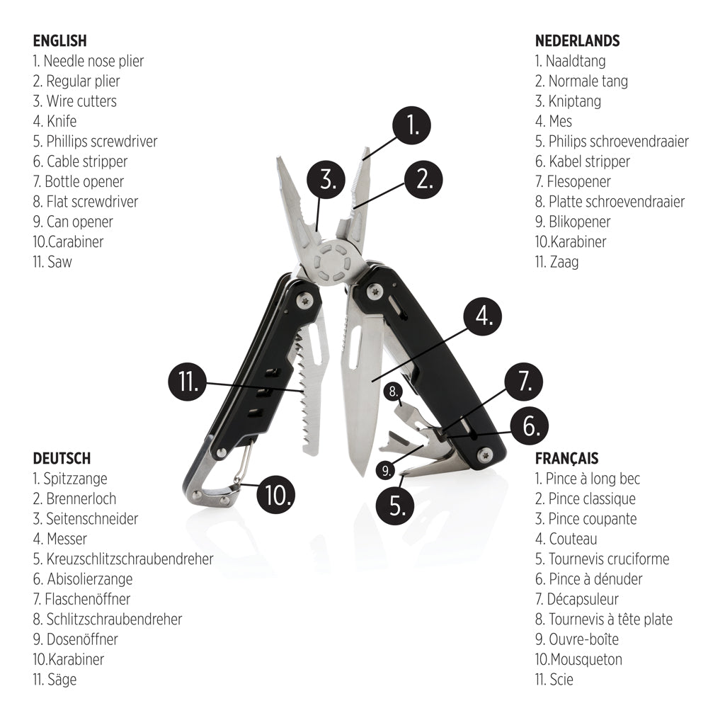 Solid Multitool mit Karabiner – Ansicht 2