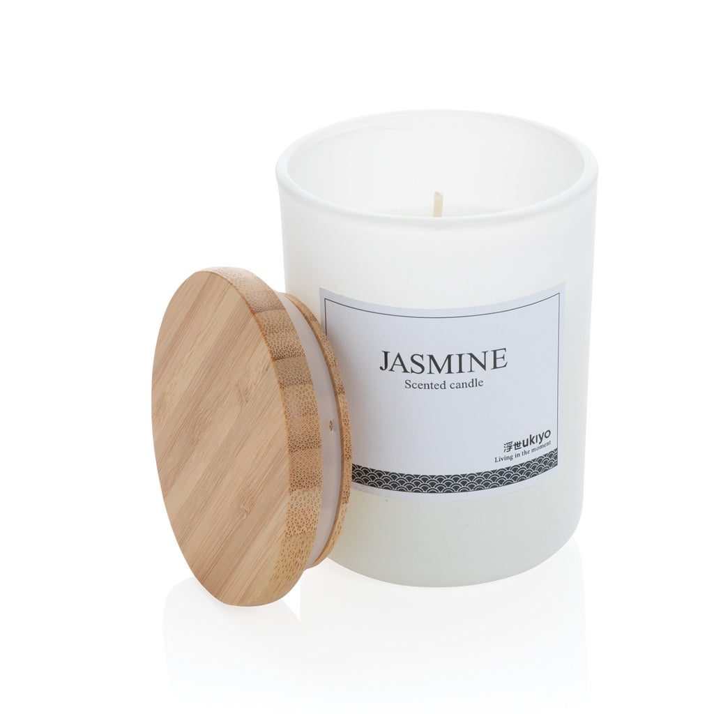 Ukiyo Deluxe parfümierte Kerze mit Bambusdeckel – Ansicht 2