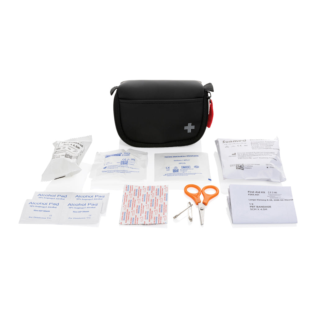Kleines Erste-Hilfe-Set in RCS recycelter Nubuk-PU Tasche – Ansicht 2