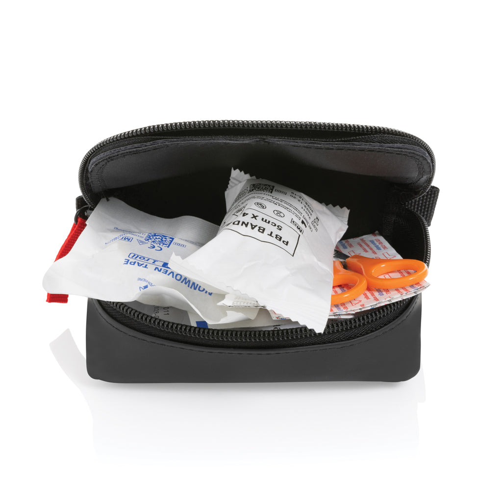 Kleines Erste-Hilfe-Set in RCS recycelter Nubuk-PU Tasche – Ansicht 4