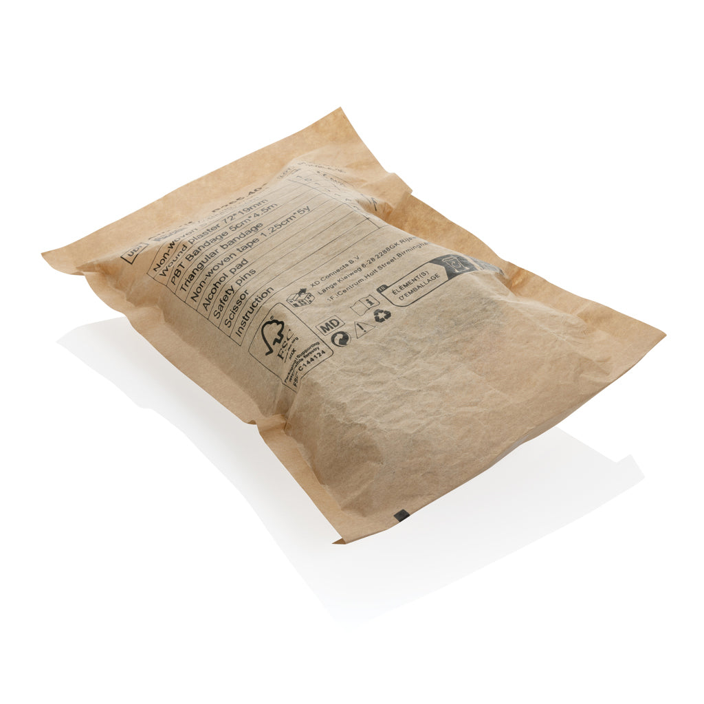 Kleines Erste-Hilfe-Set in RCS recycelter Nubuk-PU Tasche – Ansicht 3