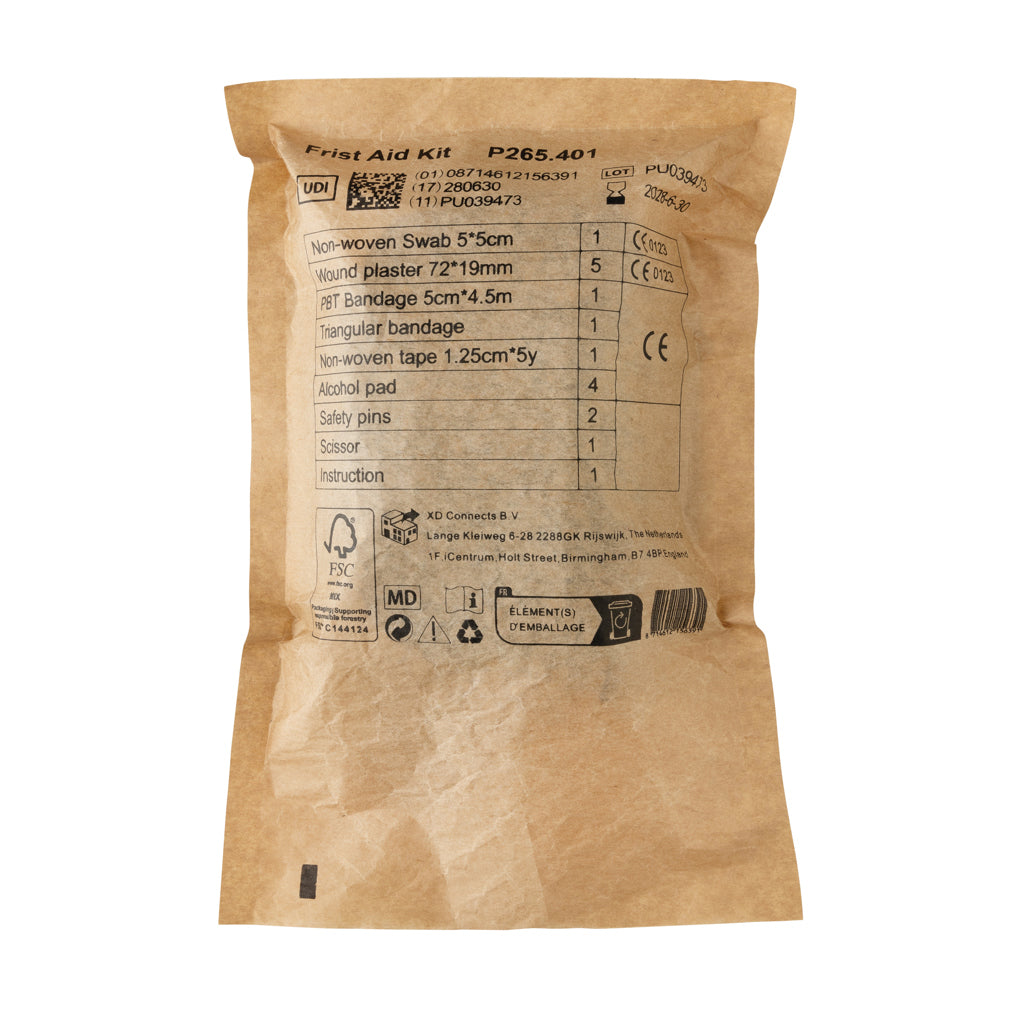 Kleines Erste-Hilfe-Set in RCS recycelter Nubuk-PU Tasche – Ansicht 7