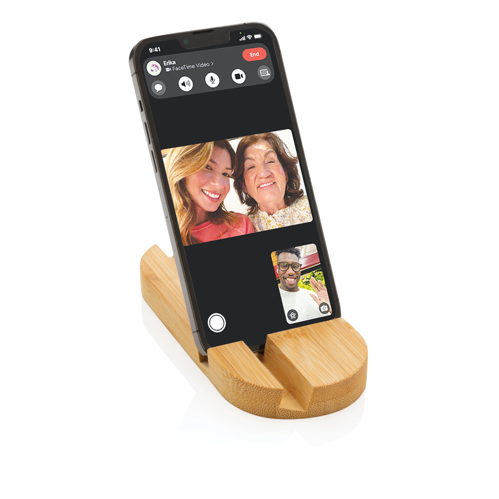 Bambus Telefon- und Tablethalter – Ansicht 2