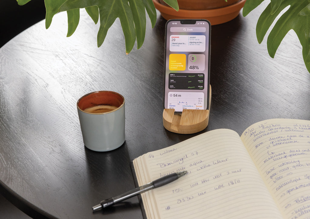 Bambus Telefon- und Tablethalter – Ansicht 7