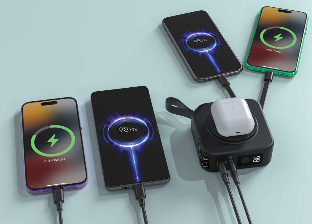 Urban Vitamin Saratoga 5-in-1 universal Charger als Werbeartikel mit Logo