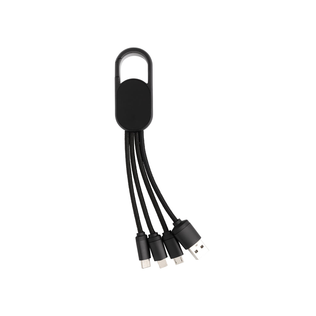 4-in-1 Kabel mit Karabiner-Clip – Ansicht 1
