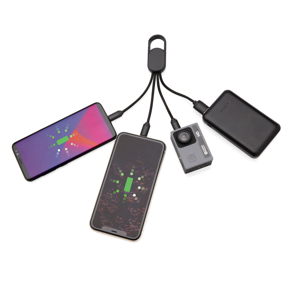 4-in-1 Kabel mit Karabiner-Clip – Ansicht 4