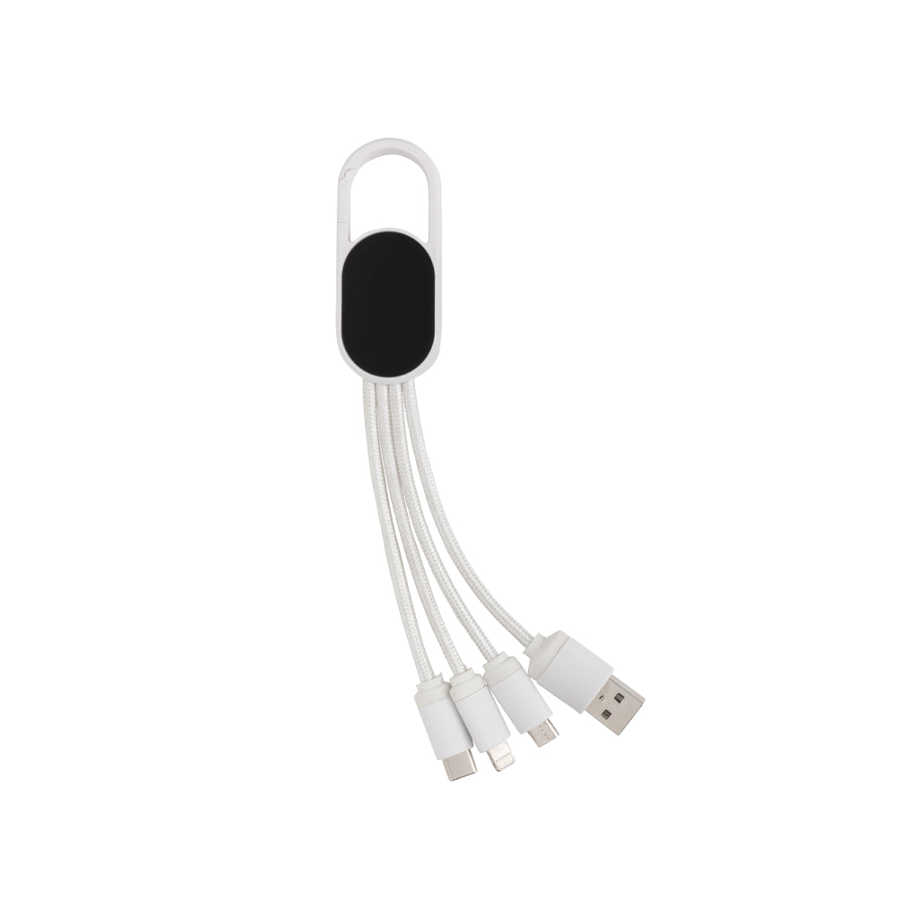 4-in-1 Kabel mit Karabiner-Clip – Ansicht 2