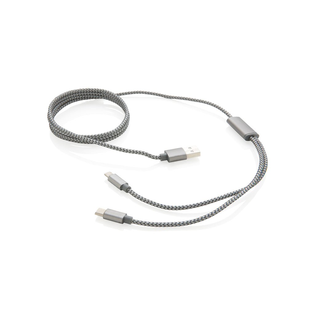 3-in-1 umwobenes Kabel – Ansicht 1