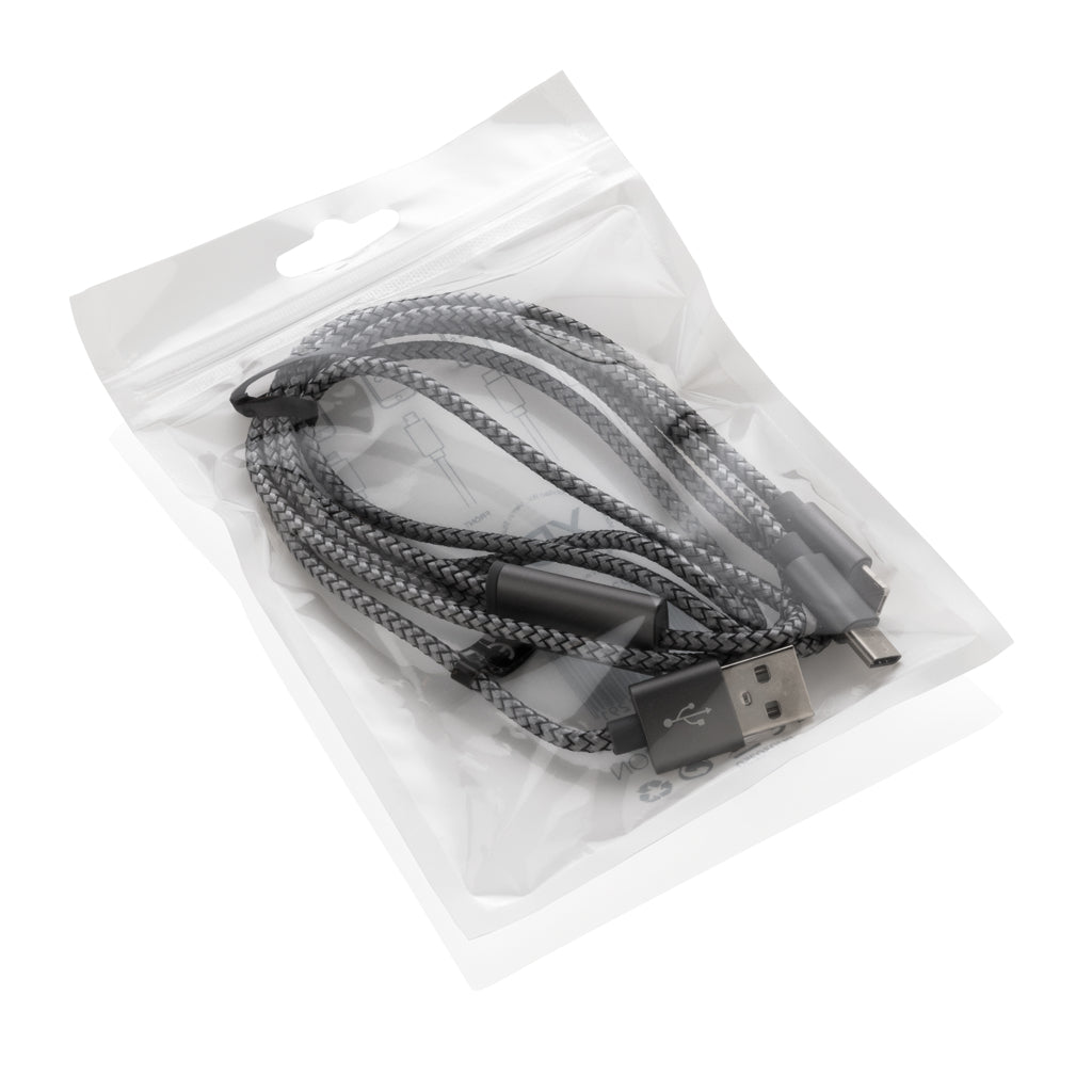 3-in-1 umwobenes Kabel – Ansicht 6