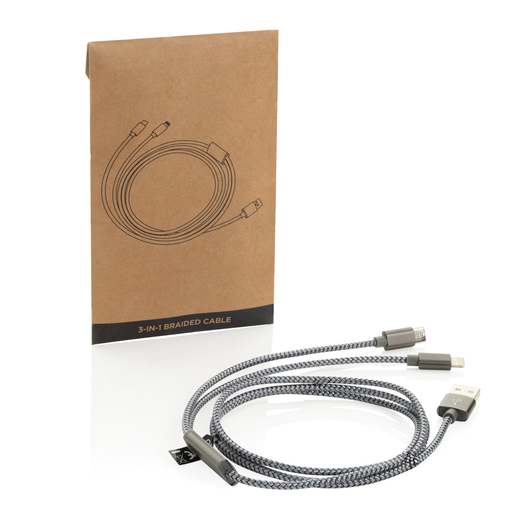 3-in-1 umwobenes Kabel – Ansicht 3