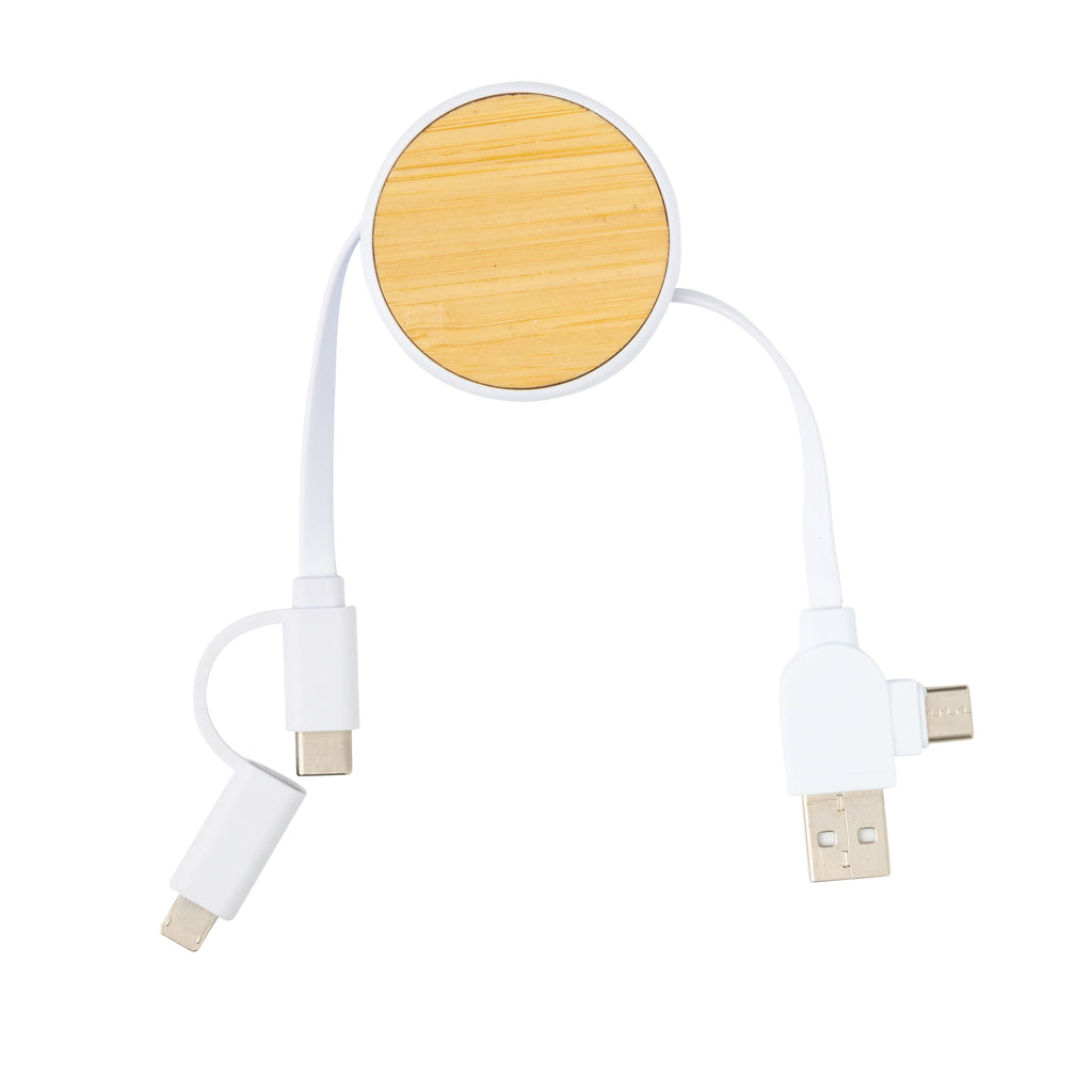 Ontario ausziehb. 4-in-1 Kabel aus RCS recyceltem Kunststoff – Ansicht 3