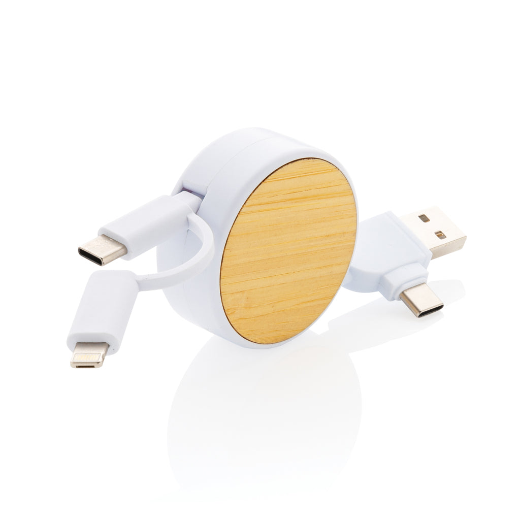 Ontario ausziehb. 4-in-1 Kabel aus RCS recyceltem Kunststoff – Ansicht 5