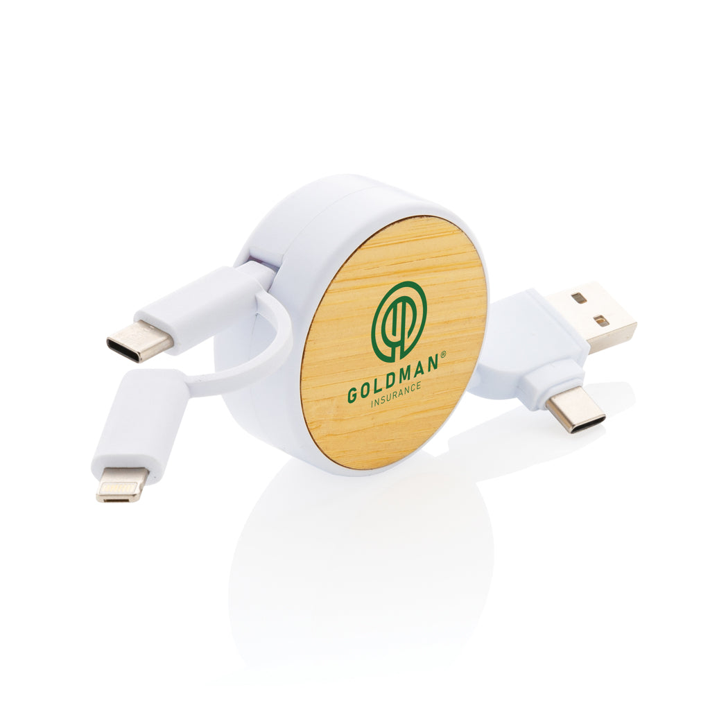 Ontario ausziehb. 4-in-1 Kabel aus RCS recyceltem Kunststoff – Ansicht 7