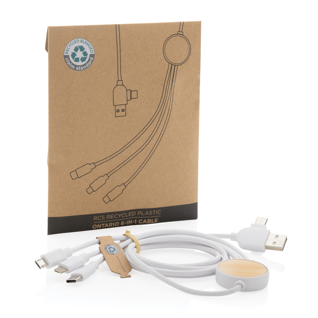 Ontario 6-in-1 Kabel aus RCS recyceltem Kunststoff – Ansicht 2