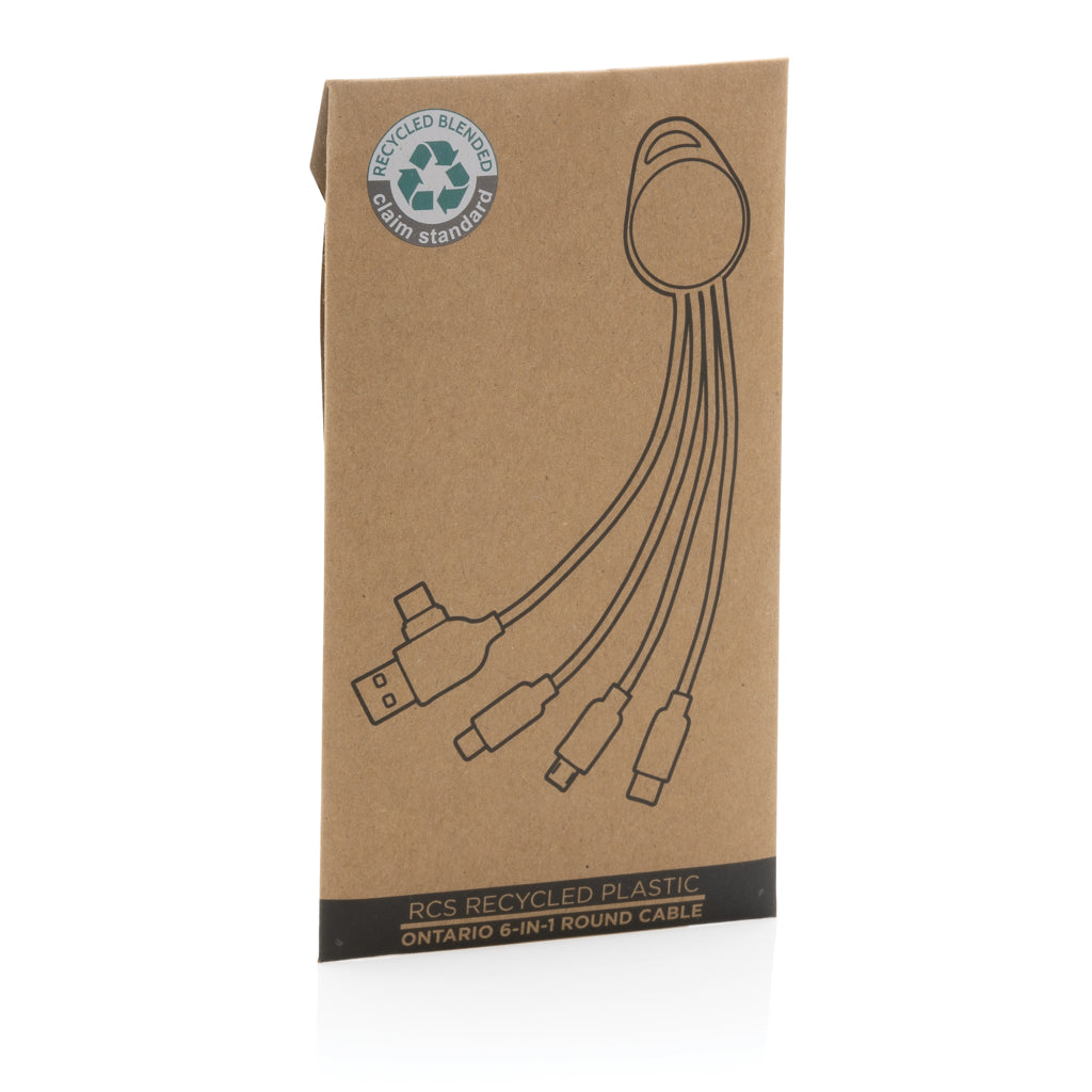 rundes Ontario 6-in-1 Kabel aus RCS recyceltem Kunststoff – Ansicht 6