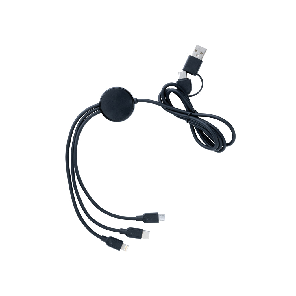 4-in-1 60W-Kabel aus RCS rec. TPE und recyceltem ABS – Ansicht 1