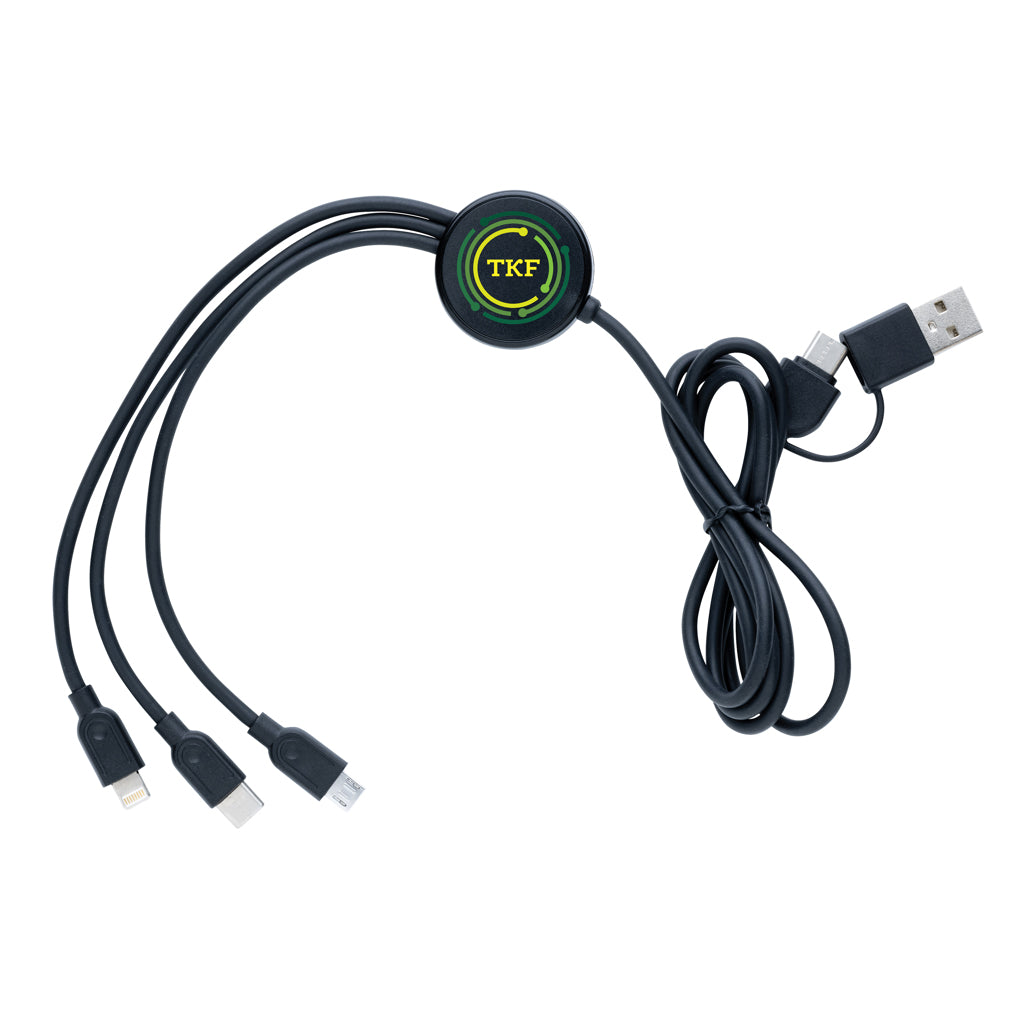 4-in-1 60W-Kabel aus RCS rec. TPE und recyceltem ABS – Ansicht 5