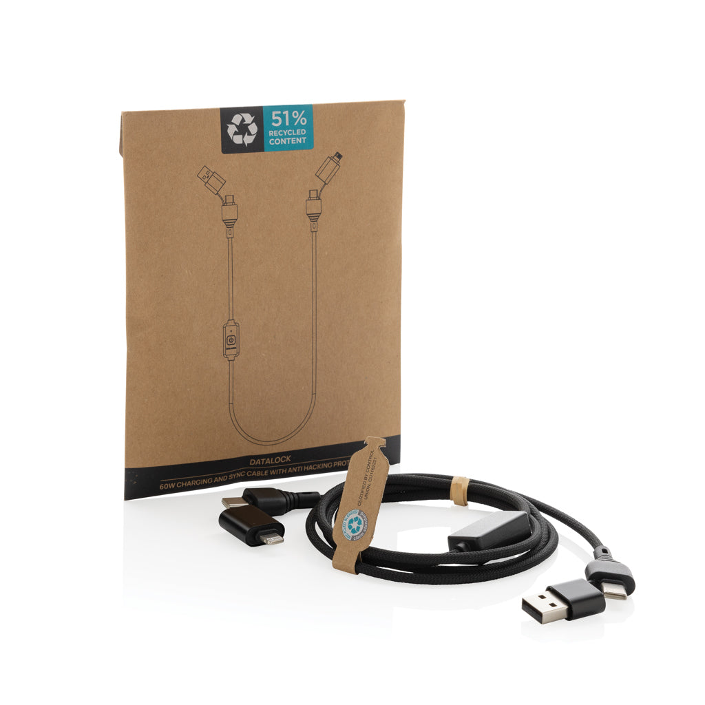 Datalock RCS recyceltes 60W Hacking-Schutzkabel – Ansicht 2