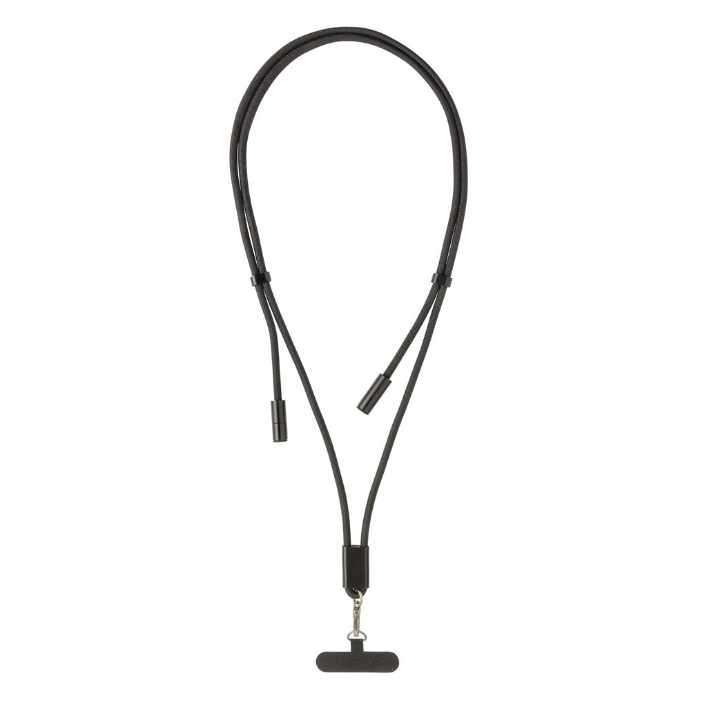 LoopAmp verstellbares 160cm 60W Telefonkabel aus RCS rPET – Ansicht 1