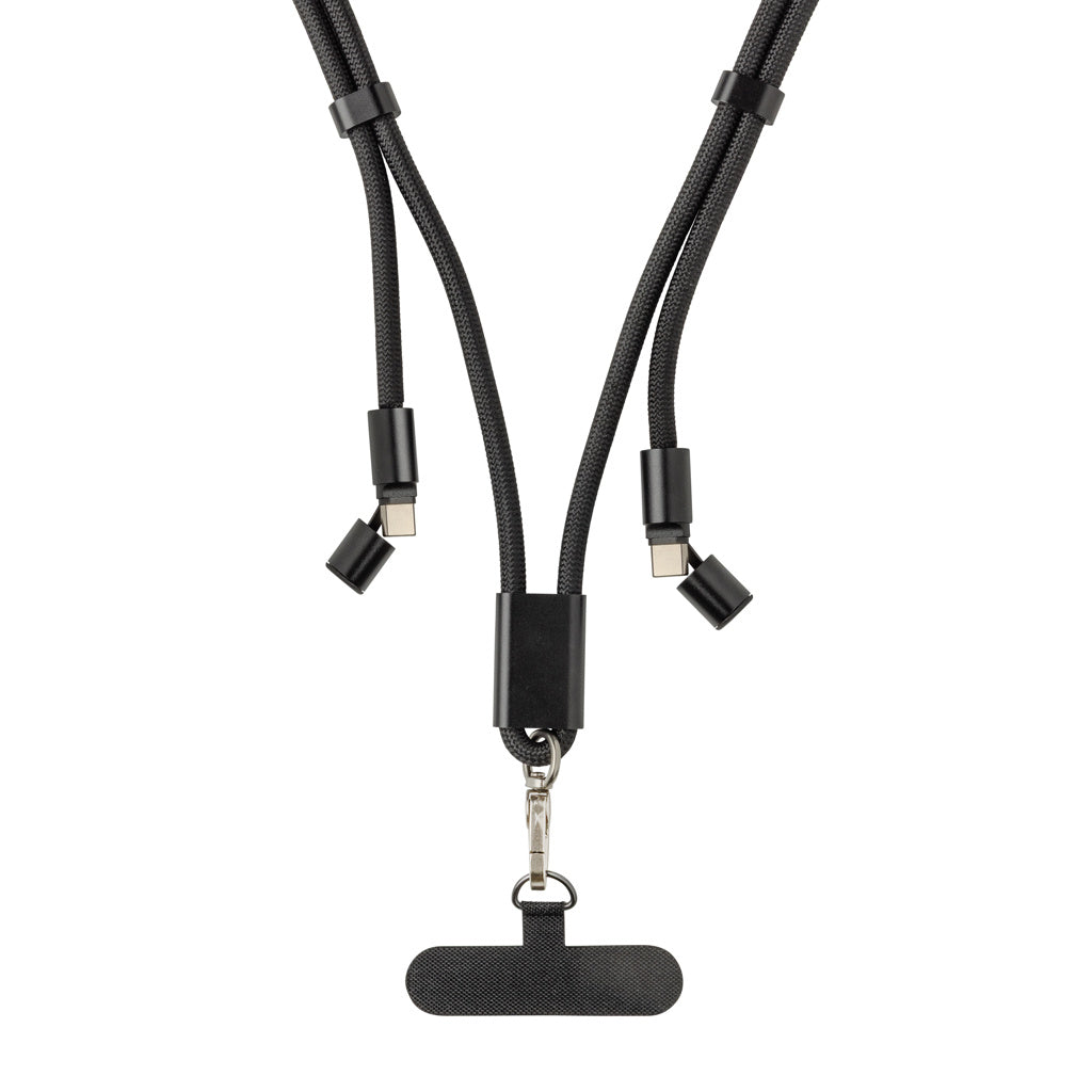 LoopAmp verstellbares 160cm 60W Telefonkabel aus RCS rPET – Ansicht 6