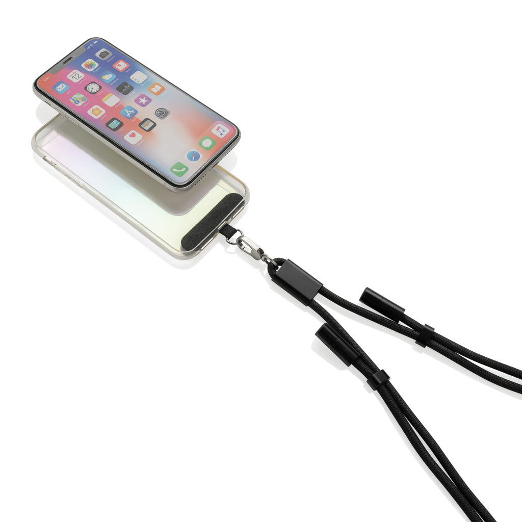 LoopAmp verstellbares 160cm 60W Telefonkabel aus RCS rPET – Ansicht 4
