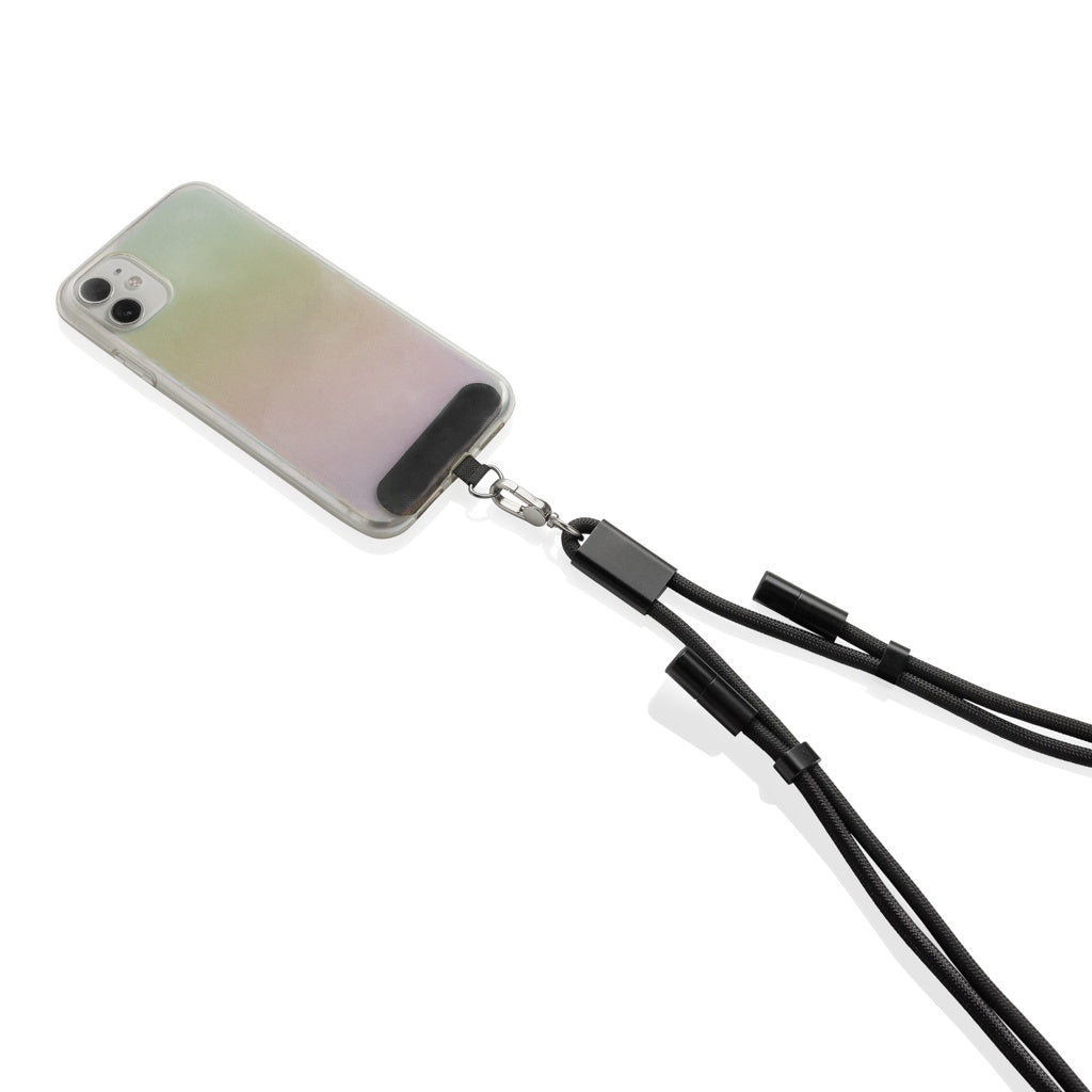 LoopAmp verstellbares 160cm 60W Telefonkabel aus RCS rPET – Ansicht 8