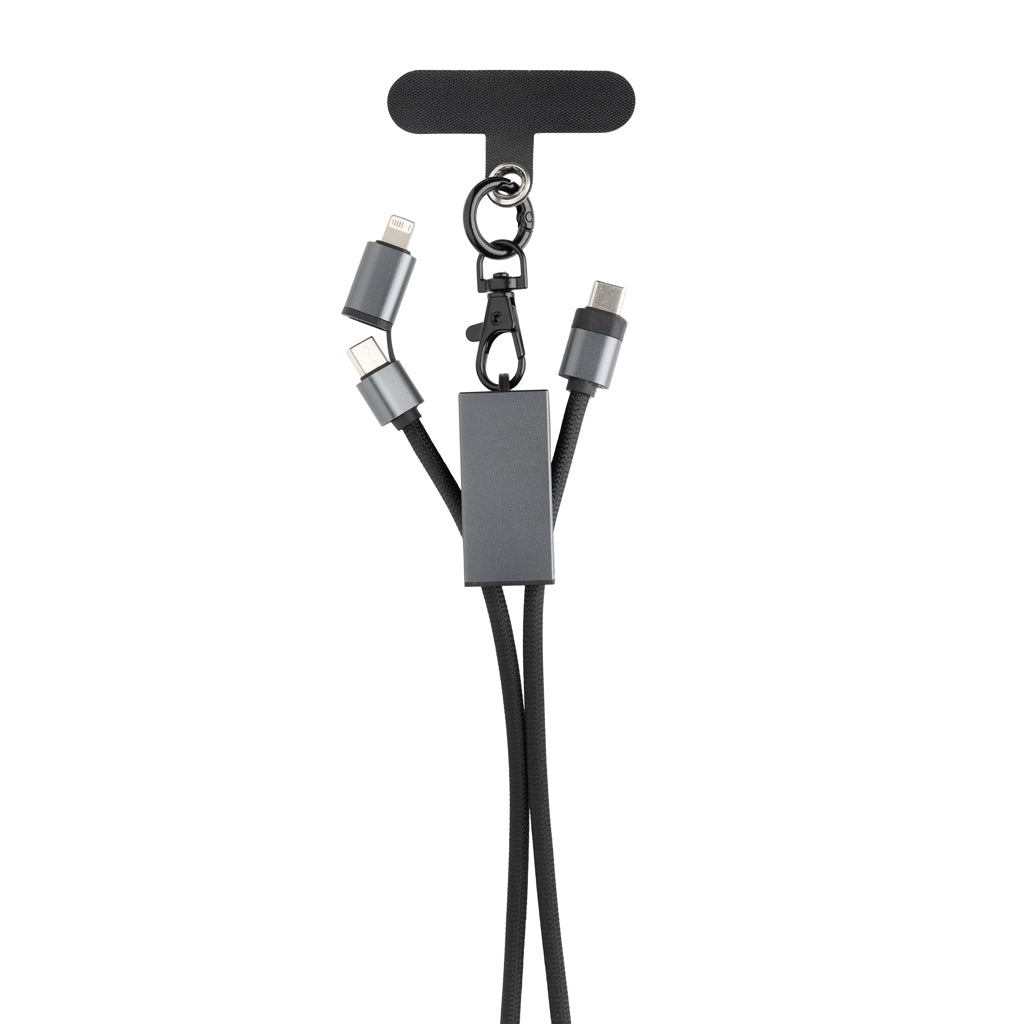 Terra 60Wduales Ladekabel aus RCS recyceltem PET mit Lanyard – Ansicht 3