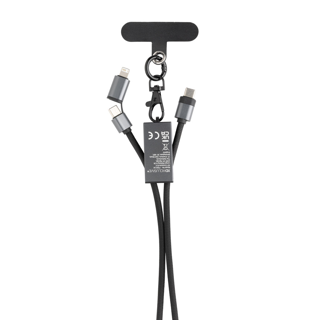 Terra 60Wduales Ladekabel aus RCS recyceltem PET mit Lanyard – Ansicht 4