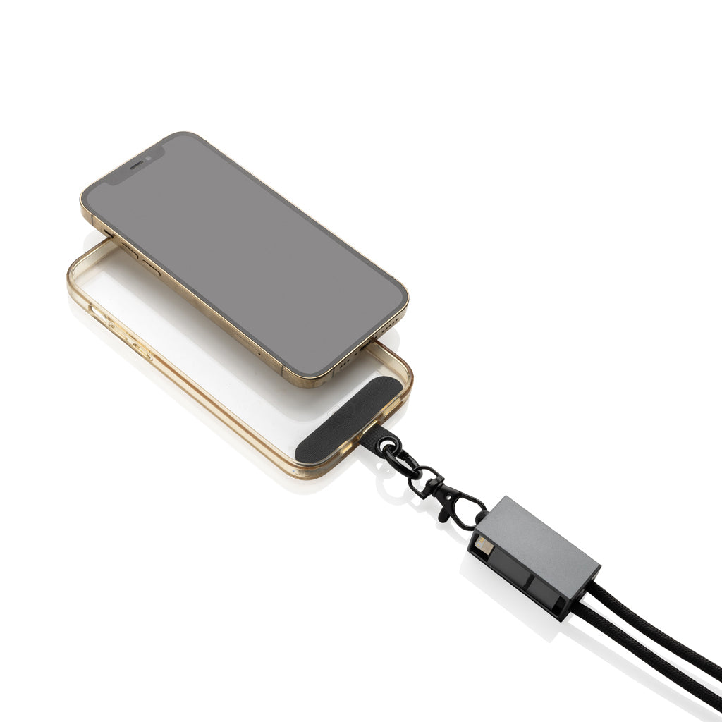 Terra 60Wduales Ladekabel aus RCS recyceltem PET mit Lanyard – Ansicht 5