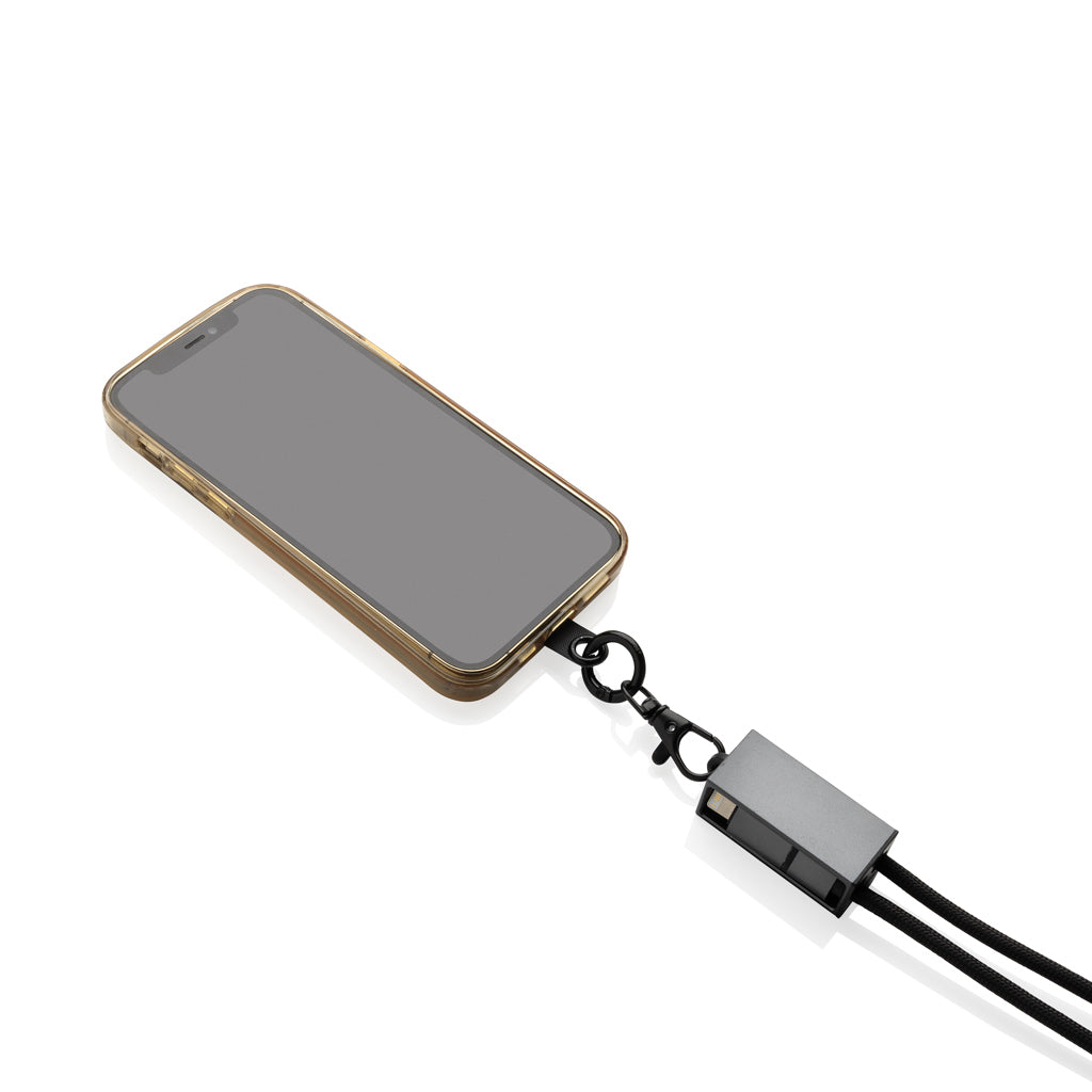 Terra 60Wduales Ladekabel aus RCS recyceltem PET mit Lanyard – Ansicht 6