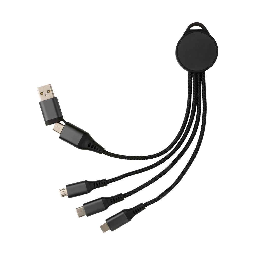 Terra 6-in-1-Ladekabel aus RCS recyceltem Aluminium – Ansicht 1