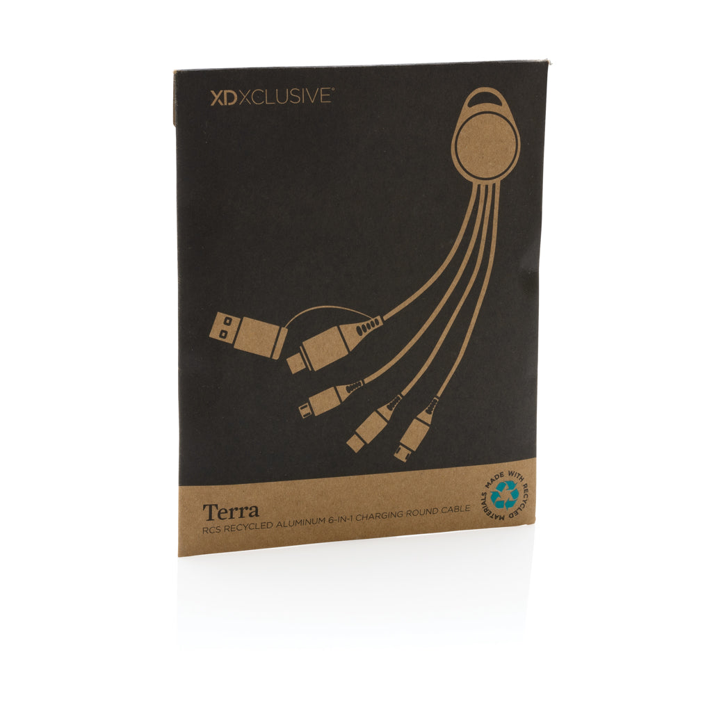 Terra 6-in-1-Ladekabel aus RCS recyceltem Aluminium – Ansicht 4