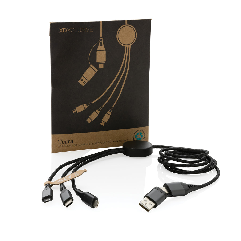 Terra 60W 120cm 6-in-1-Kabel aus RCS recyceltem Aluminium – Ansicht 2