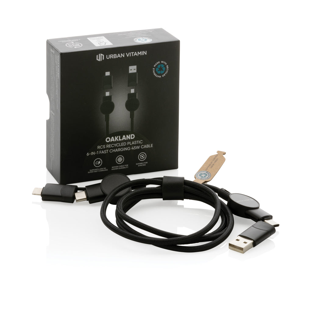 Urban Vitamin Oakland RCS rKunststoff 1,2m 6-in-1 Fast-Charging 45W Kabel – Ansicht 3