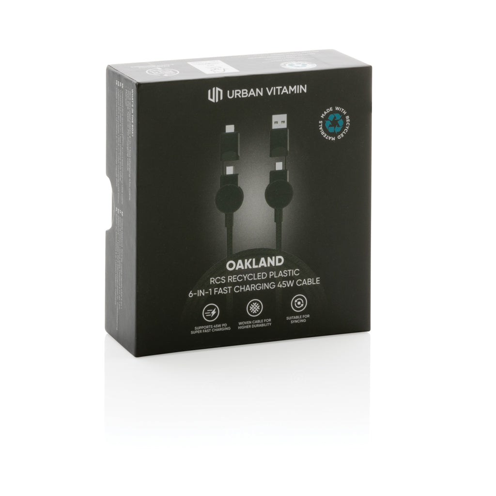 Urban Vitamin Oakland RCS rKunststoff 1,2m 6-in-1 Fast-Charging 45W Kabel – Ansicht 8