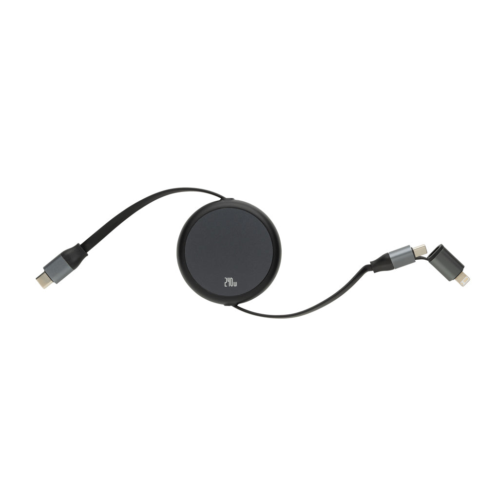 Terra ausziehbares 240W 2-in-1 Kabel aus RCS rec. Aluminium – Ansicht 5