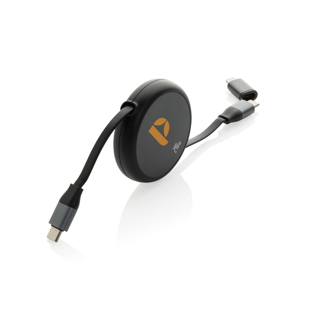 Terra ausziehbares 240W 2-in-1 Kabel aus RCS rec. Aluminium – Ansicht 8