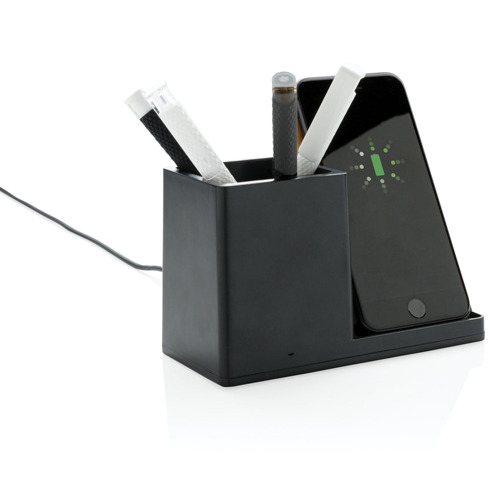 Ontario 10W Wireless Charger aus Bambus und RCS Kunststoff – Ansicht 3