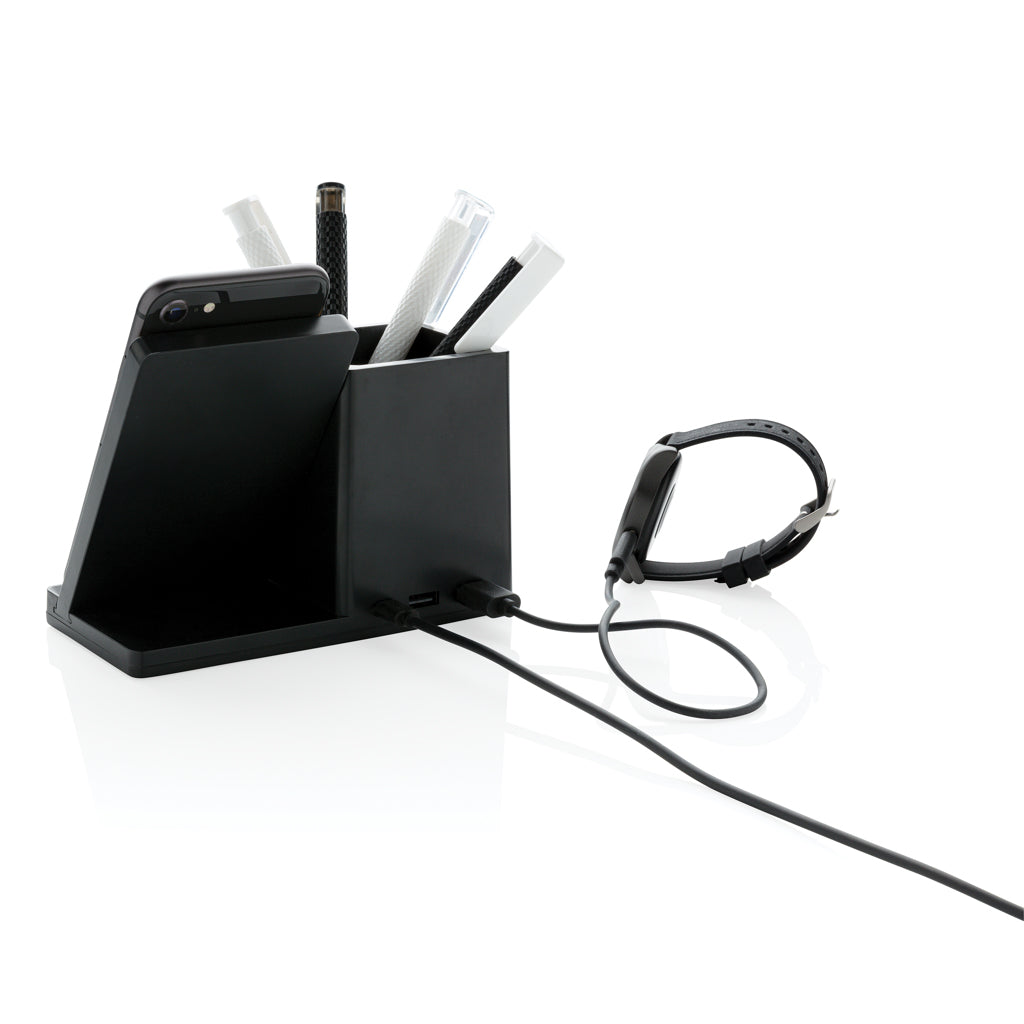 Ontario 10W Wireless Charger aus Bambus und RCS Kunststoff – Ansicht 5