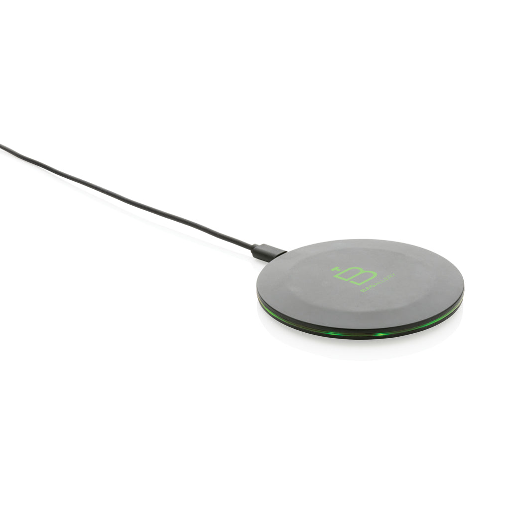 15W-Wireless-Fast-Charger aus recyceltem RCS-Kunststoff – Ansicht 4