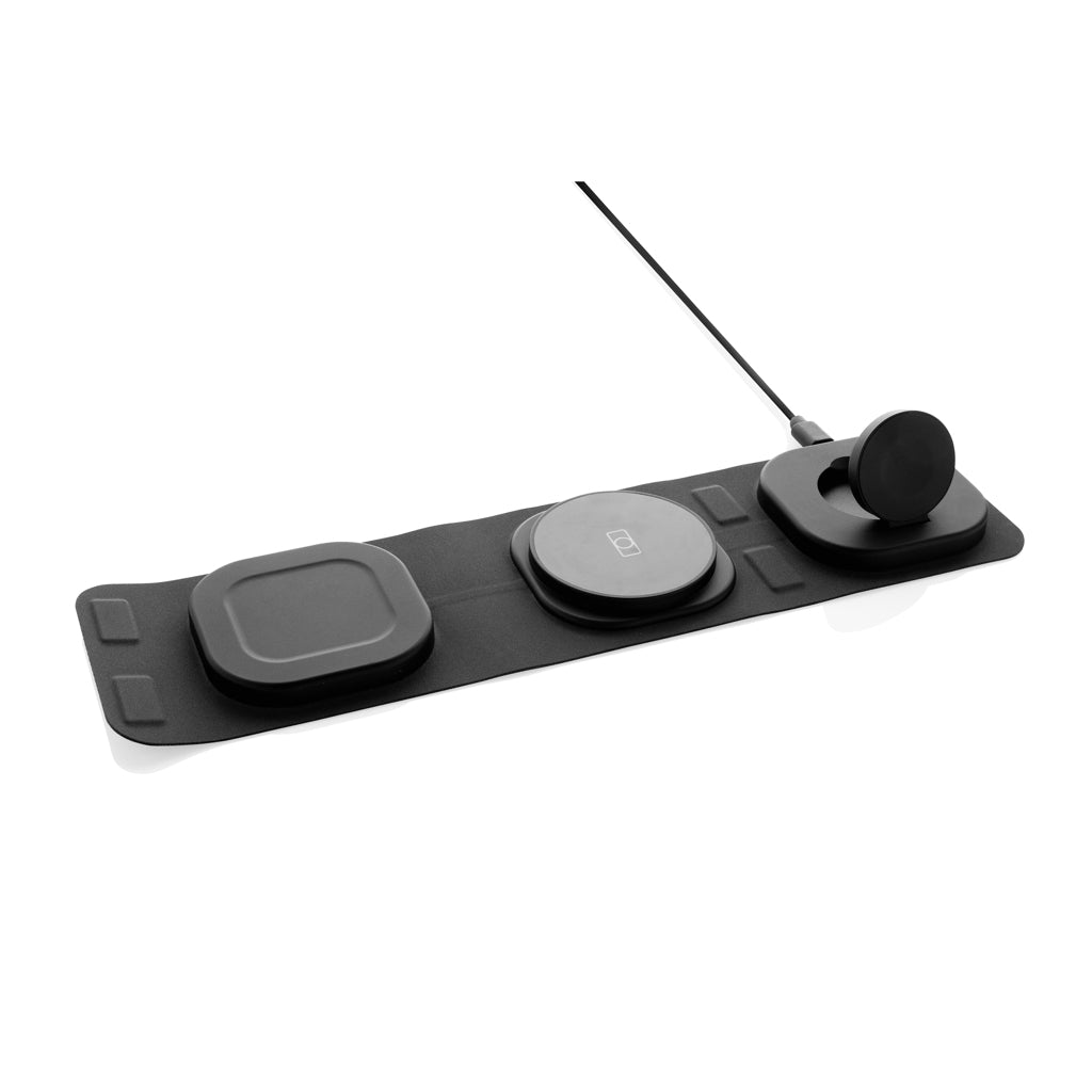 Swiss Peak 15W 3-in 1 Wireless-Reise-Charger aus RCS Plastik – Ansicht 6
